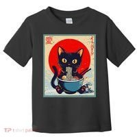 Kawaii Cat Eating Ramen Noodles Funny Anime Irls Teens Cat  Toddler T-Shirt thumb 0
