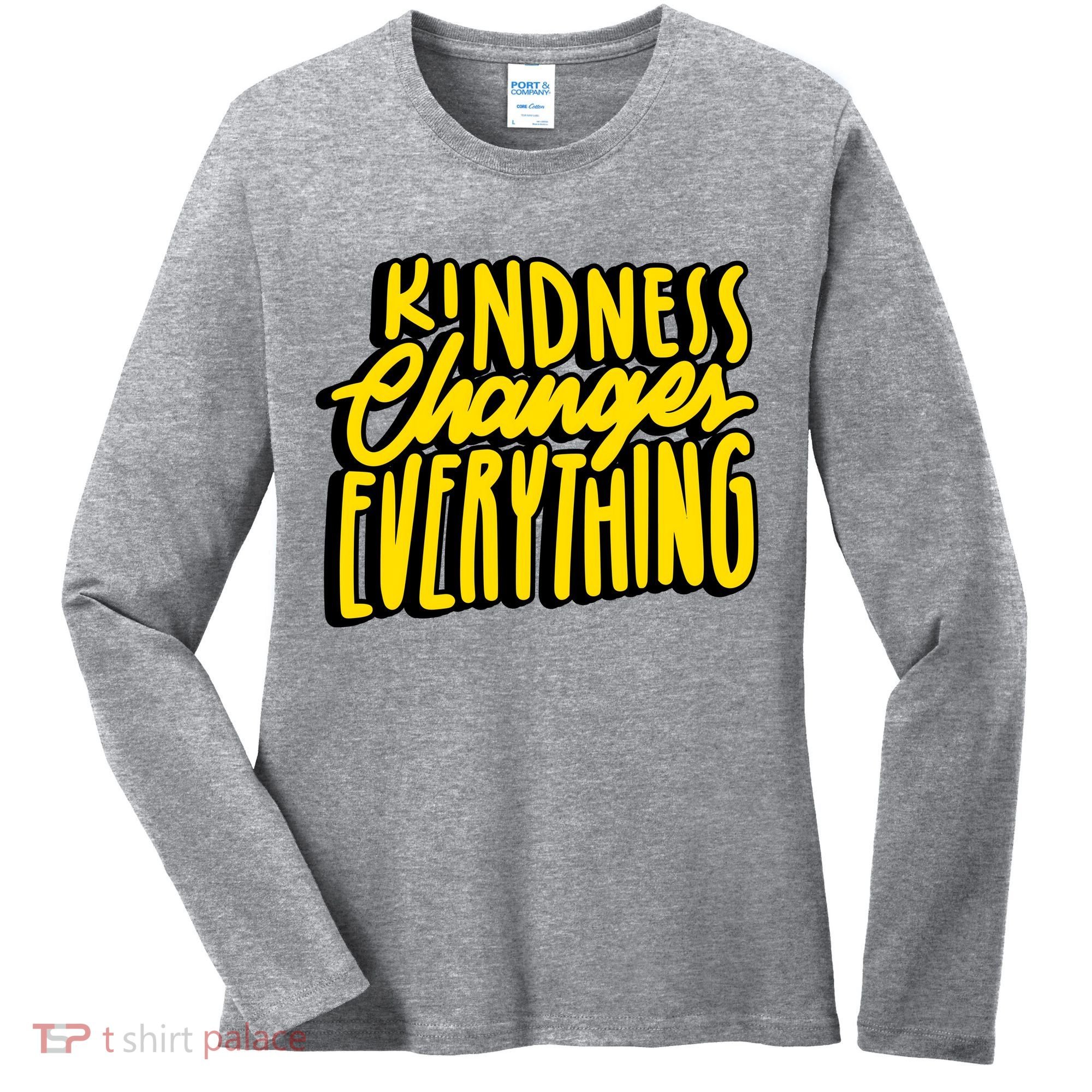 Kindness Changes Everything Retro Women's Long Sleeve Shirt