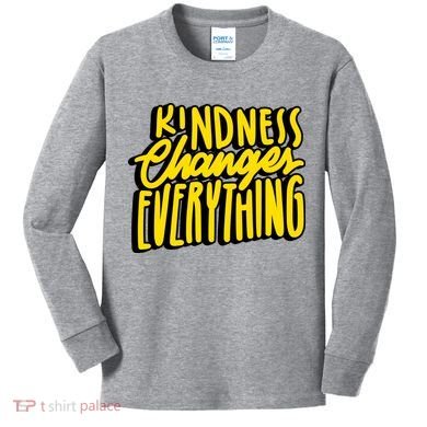 Kindness Changes Everything Retro Kids Long Sleeve Shirt