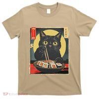 Kawaii Cat Eating Sushi Funny Japanese Anime Cute Cat T-Shirt thumb 0
