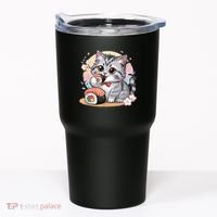 Kawaii Cat Eating Sushi Cute Anime For Cat Lovers  Tumbler thumb 0