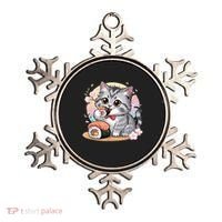 Kawaii Cat Eating Sushi Cute Anime For Cat Lovers  Ornament thumb 0