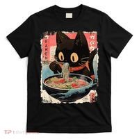 Kawaii Cat Eating Ramen Noodles Anime T-Shirt thumb 0