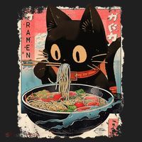 Kawaii Cat Eating Ramen Noodles Anime Tumbler thumb 3