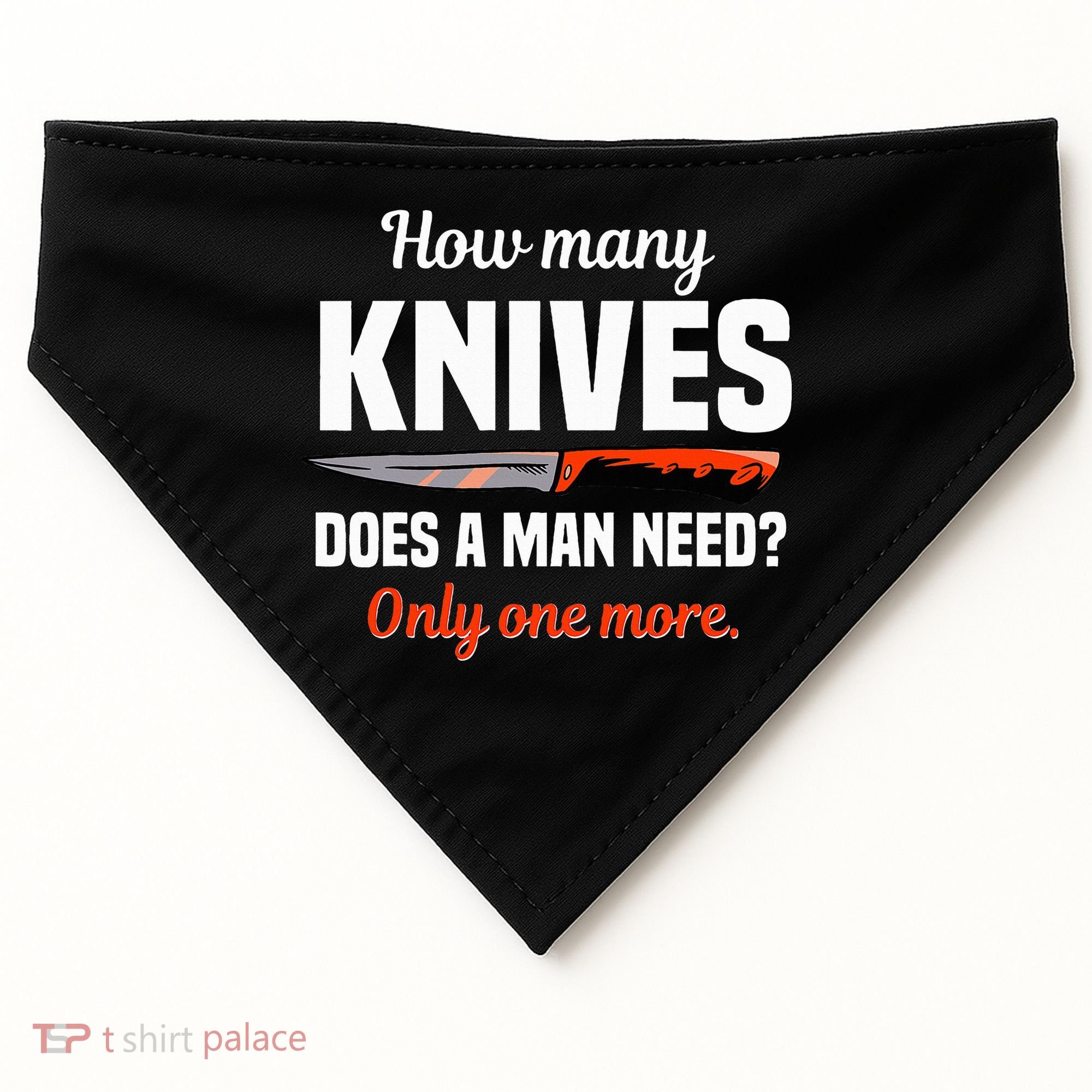 Knife Collector Enthusiast Cook Man Knives Collection Hobby USA-Made Doggie Bandana
