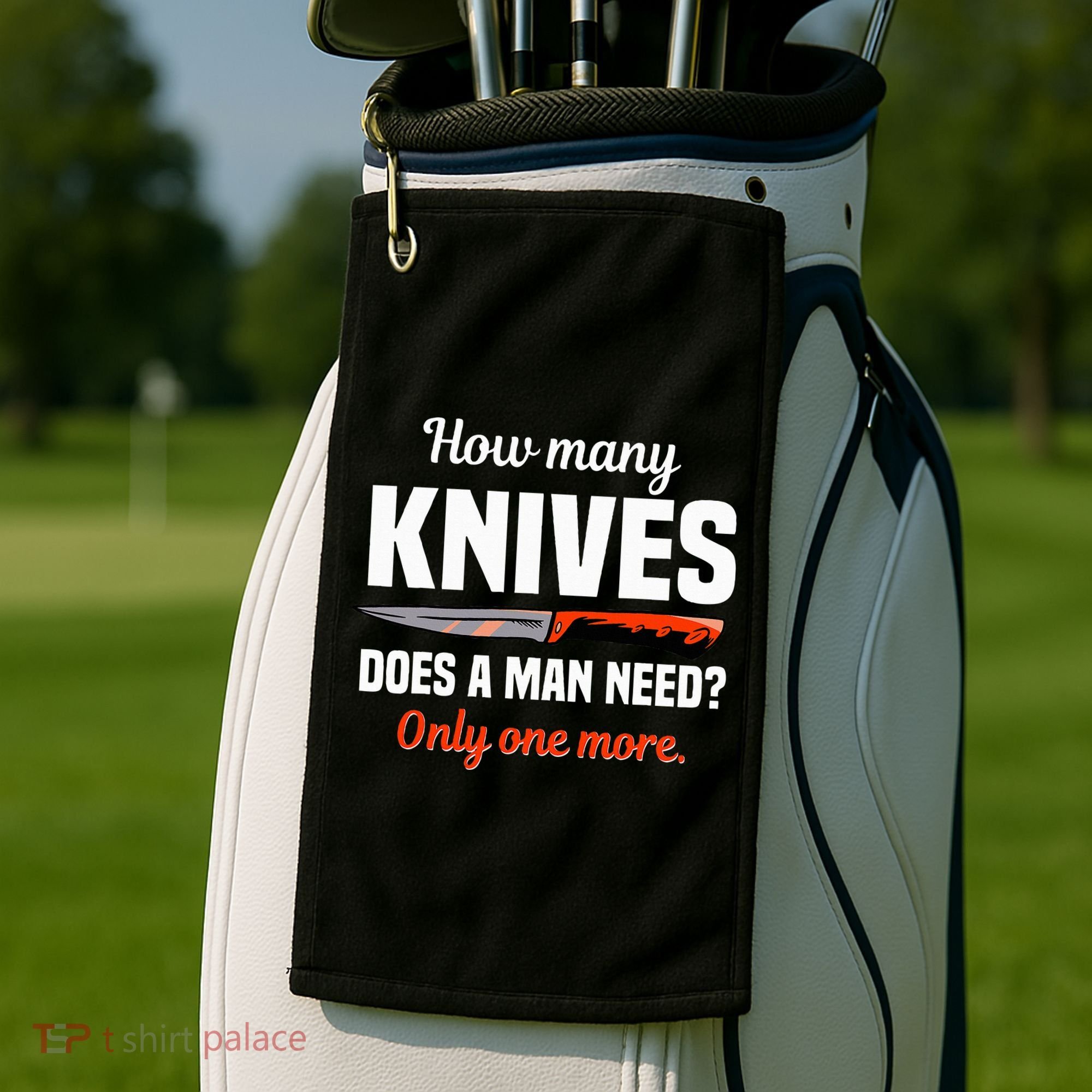 Knife Collector Enthusiast Cook Man Knives Collection Hobby Golf Towel