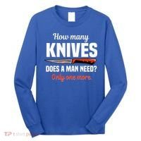 Knife Collector Enthusiast Cook Man Knives Collection Hobby Long Sleeve Shirt thumb 0