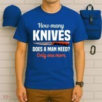 Knife Collector Enthusiast Cook Man Knives Collection Hobby T-Shirt thumb 6