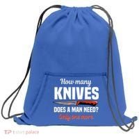 Knife Collector Enthusiast Cook Man Knives Collection Hobby Sweatshirt Cinch Pack Bag thumb 0