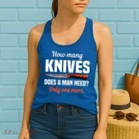 Knife Collector Enthusiast Cook Man Knives Collection Hobby Women's Tank Top thumb 2
