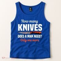 Knife Collector Enthusiast Cook Man Knives Collection Hobby Tank Top thumb 2