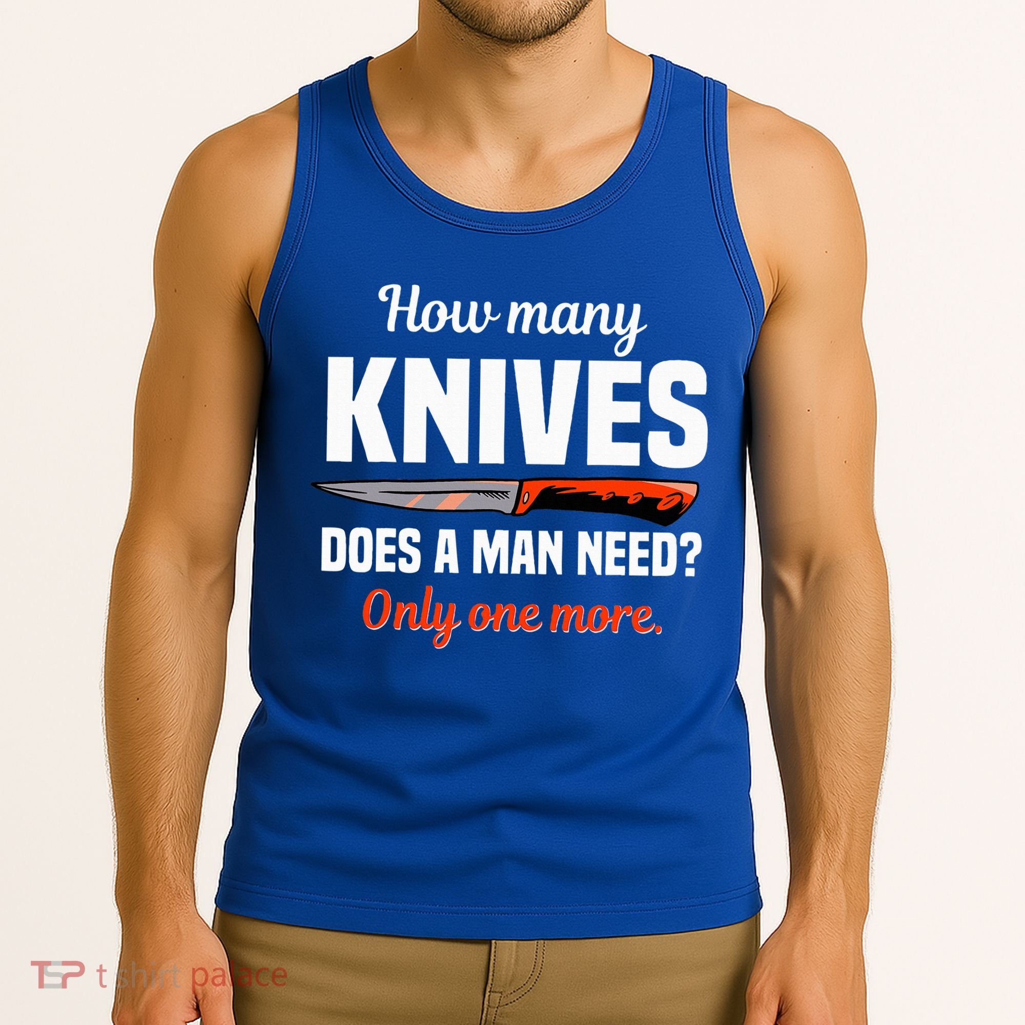 Knife Collector Enthusiast Cook Man Knives Collection Hobby Tank Top