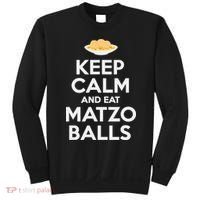 Keep Calm Eat Matzo Balls Funny Passover Jewish Sweatshirt thumb 0