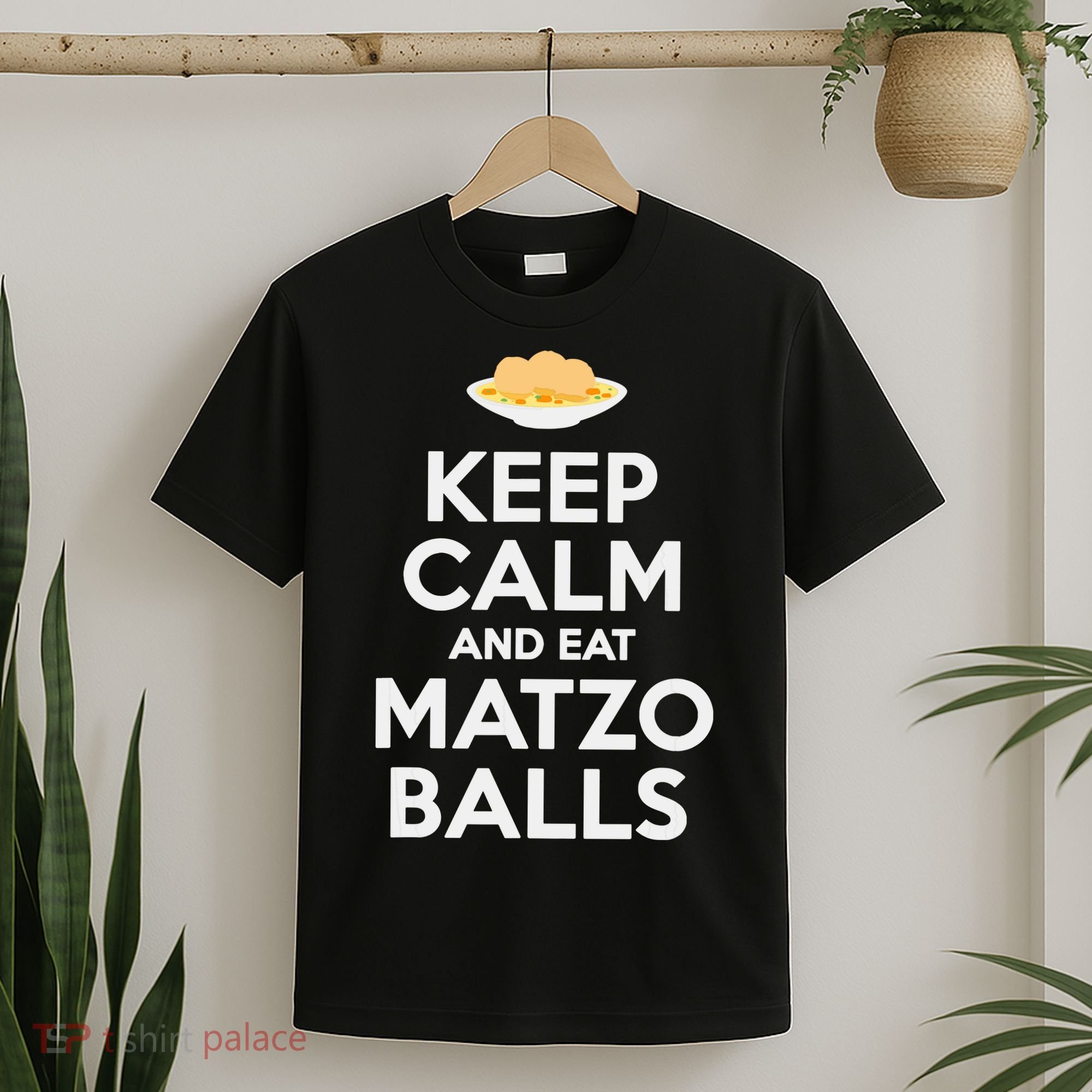 Keep Calm Eat Matzo Balls Funny Passover Jewish T-Shirt