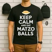 Keep Calm Eat Matzo Balls Funny Passover Jewish T-Shirt thumb 6