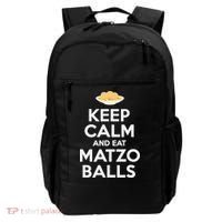 Keep Calm Eat Matzo Balls Funny Passover Jewish Backpack thumb 0