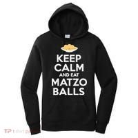 Keep Calm Eat Matzo Balls Funny Passover Jewish Women's Hoodie thumb 0