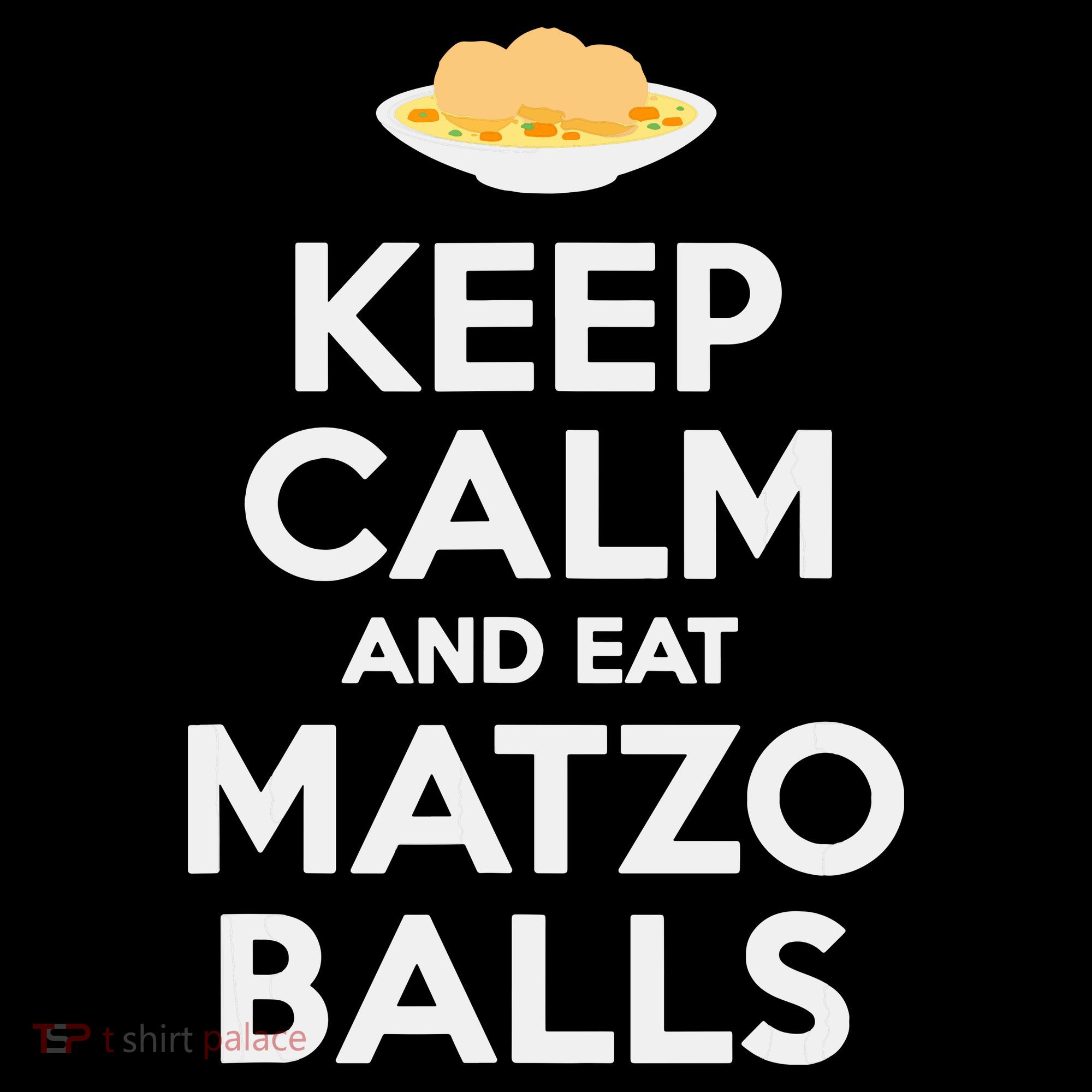Keep Calm Eat Matzo Balls Funny Passover Jewish Women's Hoodie