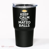 Keep Calm Eat Matzo Balls Funny Passover Jewish Tumbler thumb 0