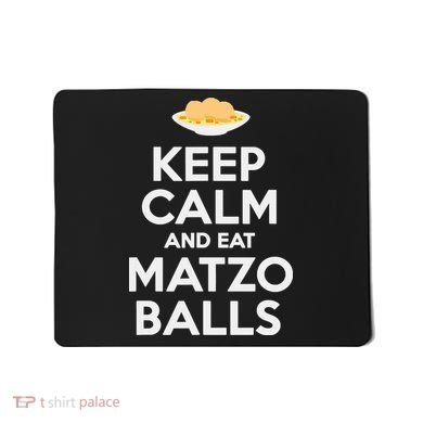 Keep Calm Eat Matzo Balls Funny Passover Jewish Mousepad