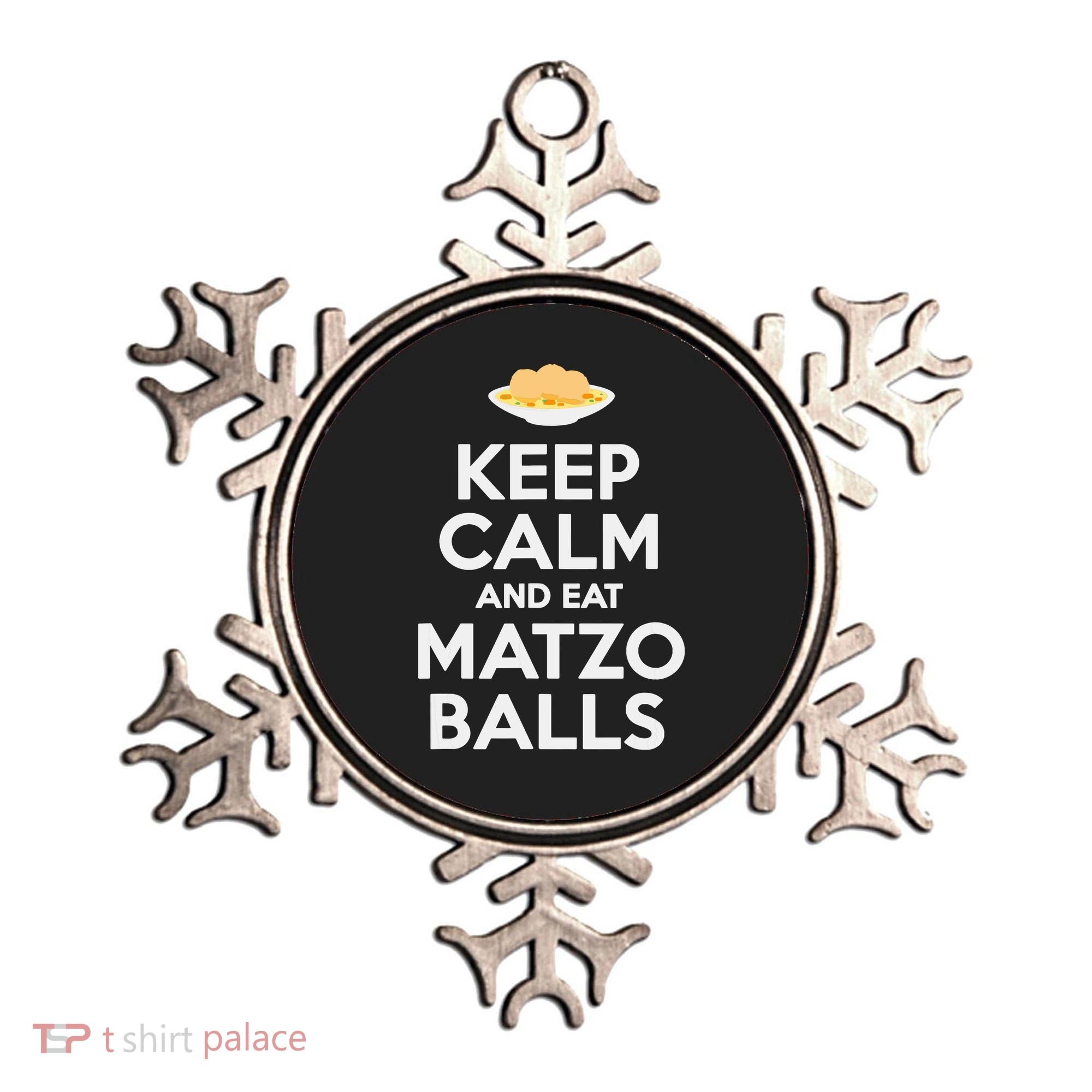 Keep Calm Eat Matzo Balls Funny Passover Jewish Ornament