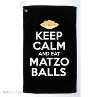 Keep Calm Eat Matzo Balls Funny Passover Jewish Golf Towel thumb 0