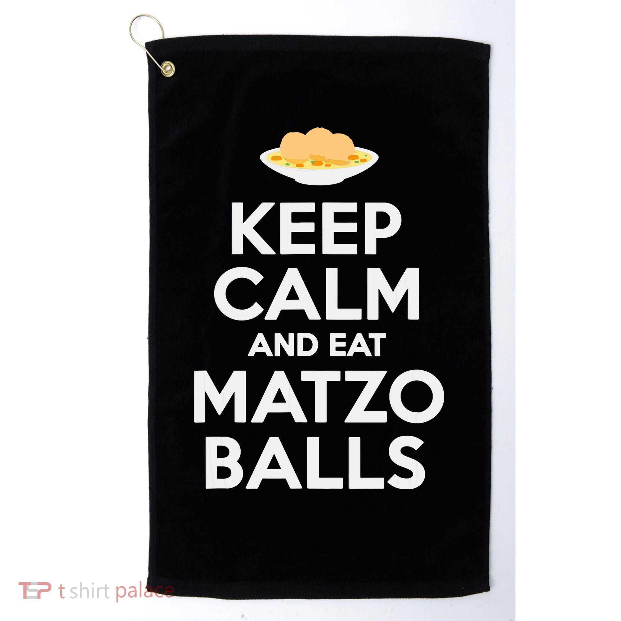 Keep Calm Eat Matzo Balls Funny Passover Jewish Golf Towel