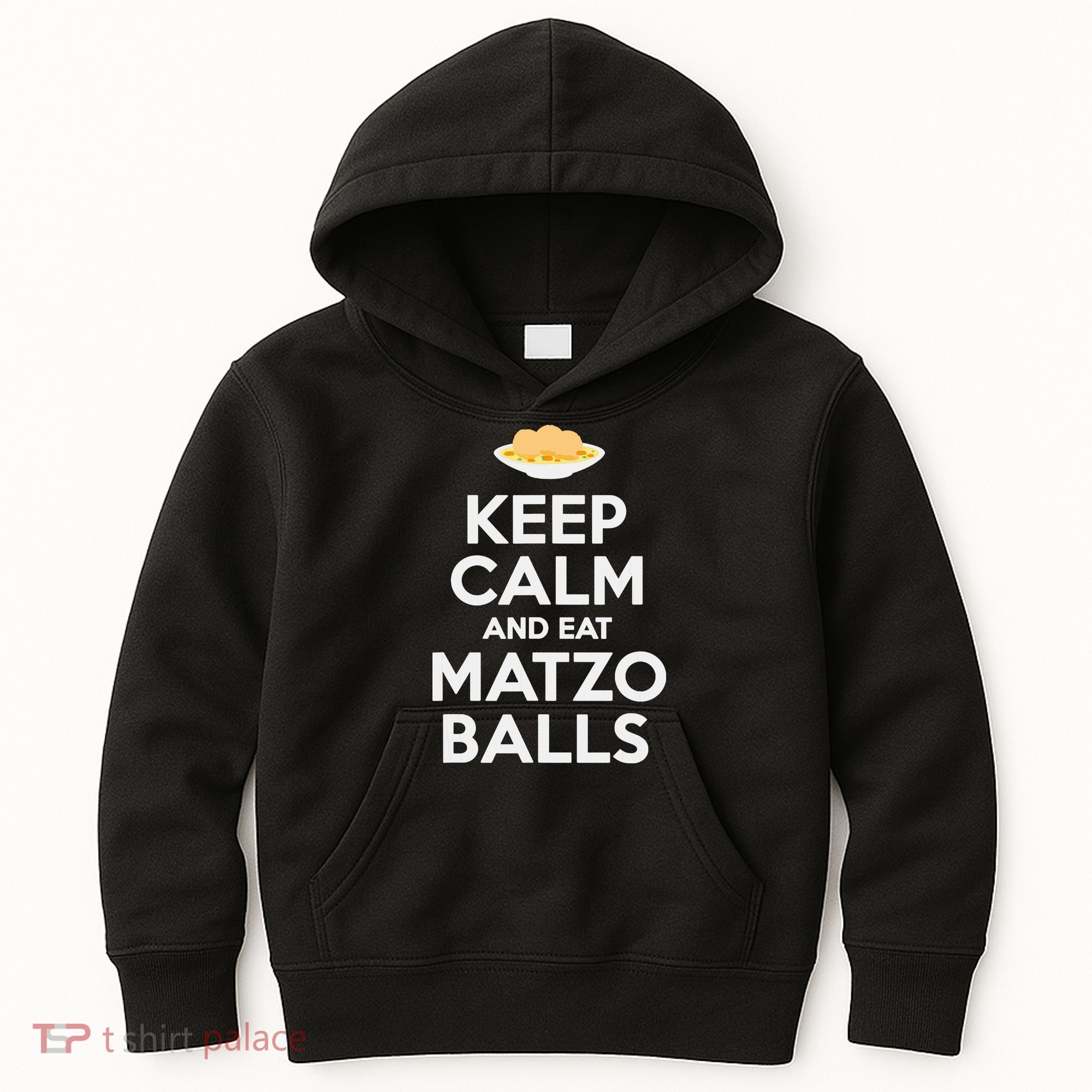 Keep Calm Eat Matzo Balls Funny Passover Jewish Kids Hoodie