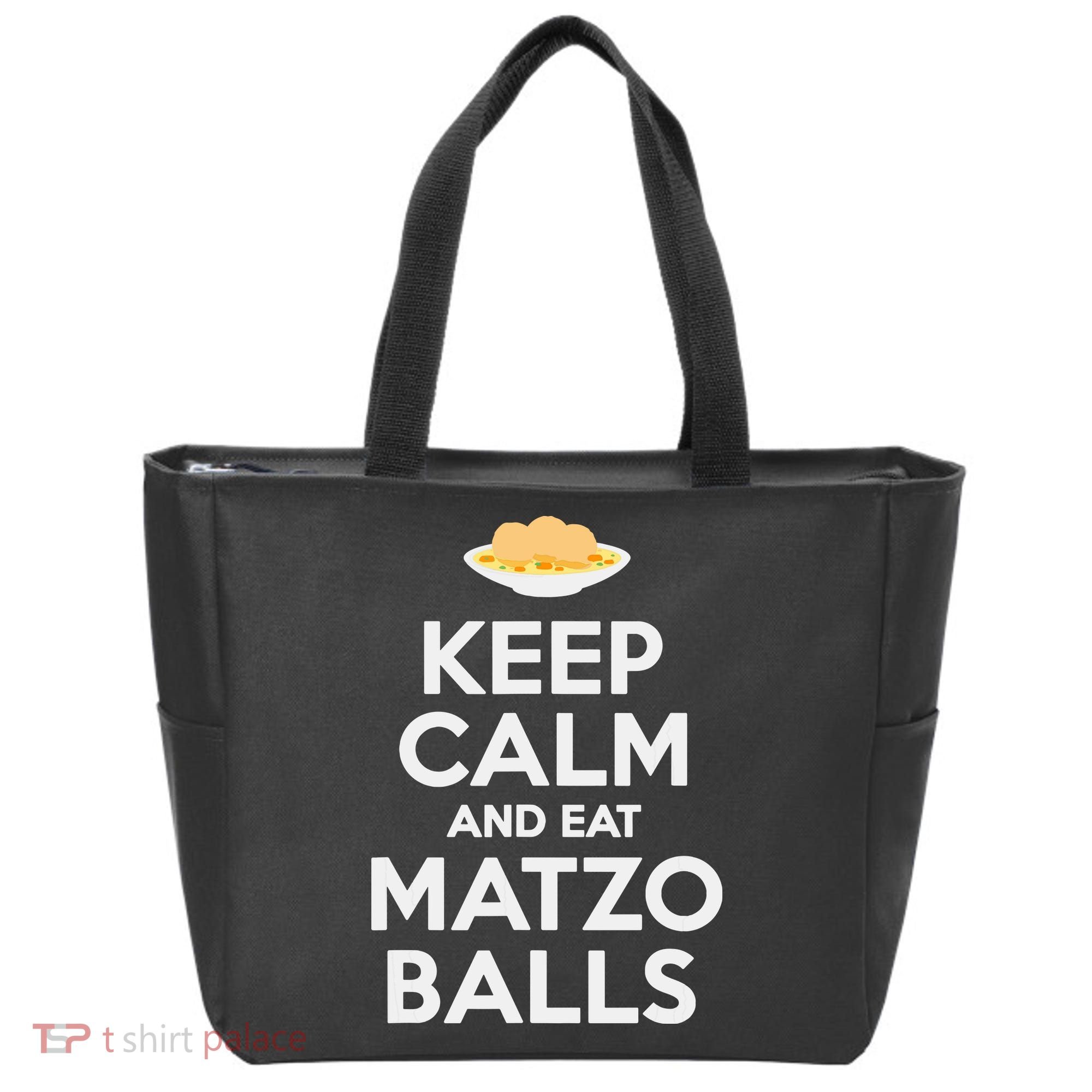 Keep Calm Eat Matzo Balls Funny Passover Jewish Tote Bag