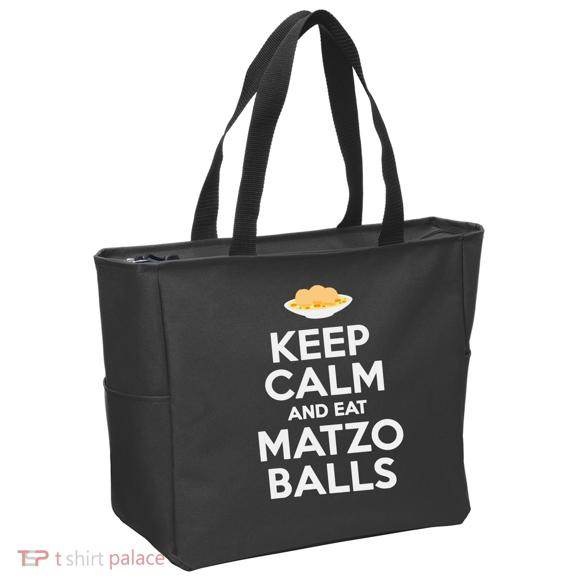 Keep Calm Eat Matzo Balls Funny Passover Jewish Tote Bag