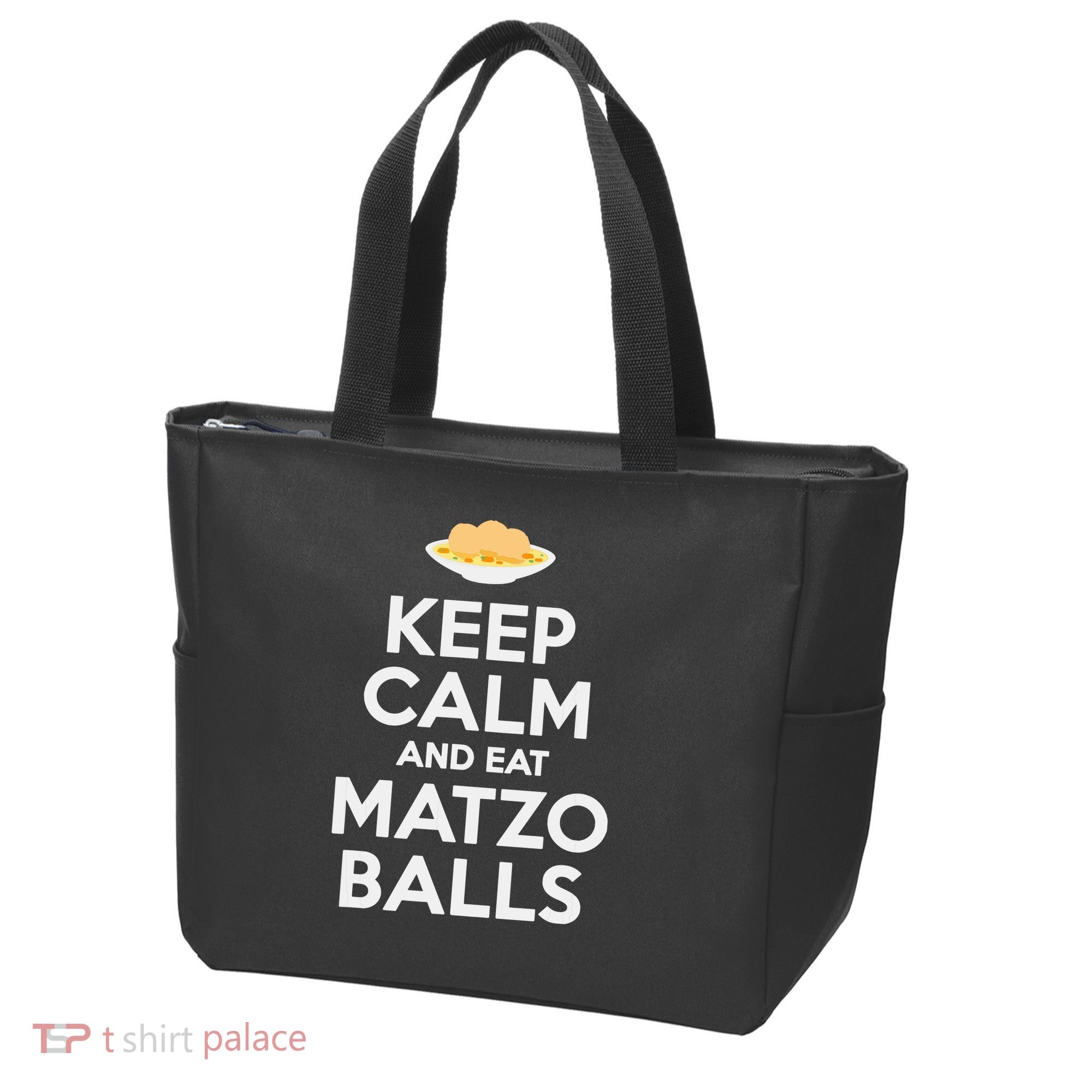 Keep Calm Eat Matzo Balls Funny Passover Jewish Tote Bag