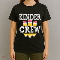 Kinder Crew Fun Kindergarten Squad Teacher 1st Day of School T-Shirt thumb 4