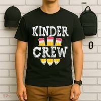 Kinder Crew Fun Kindergarten Squad Teacher 1st Day of School T-Shirt thumb 6