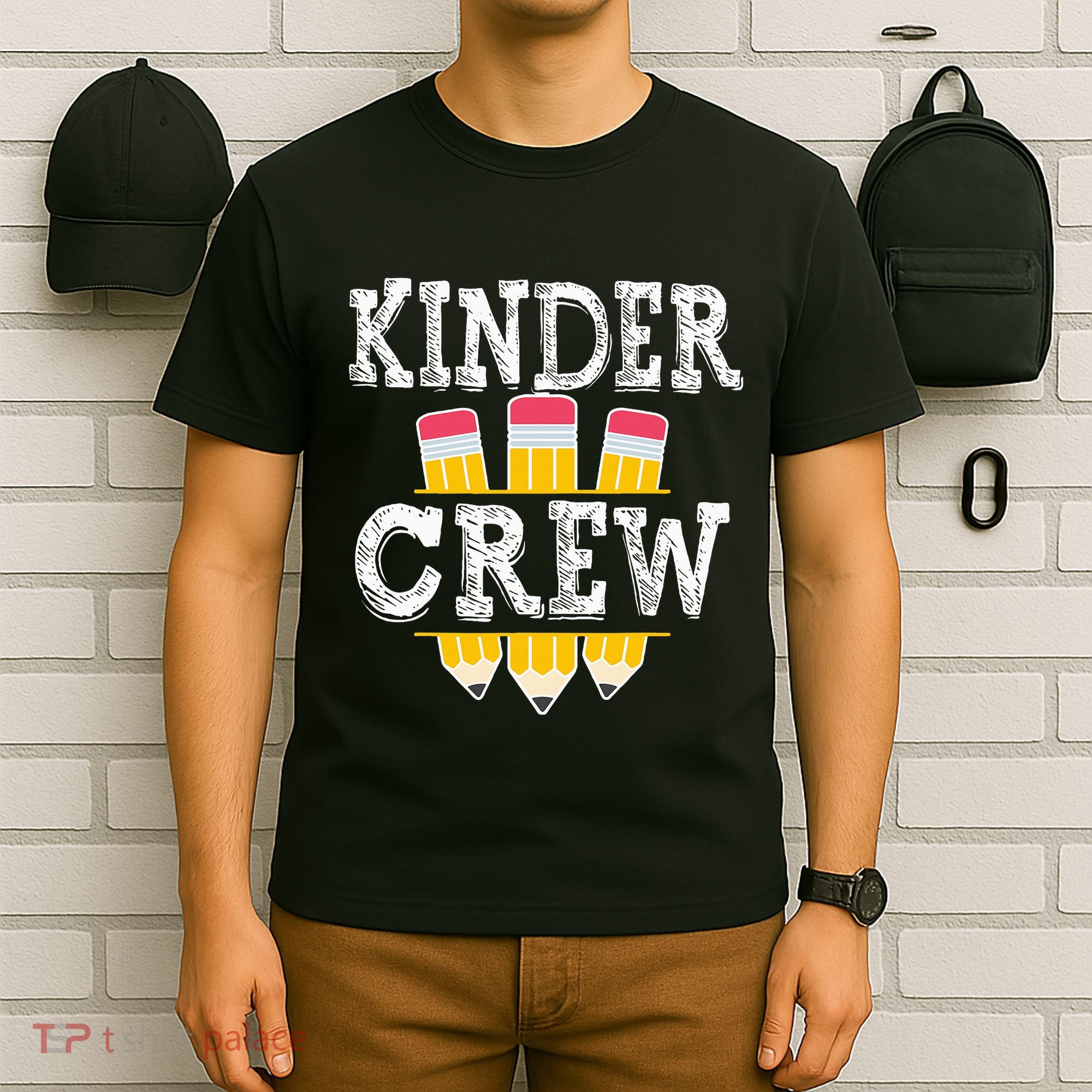 Kinder Crew Fun Kindergarten Squad Teacher 1st Day of School T-Shirt