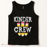 Kinder Crew Fun Kindergarten Squad Teacher 1st Day of School Tank Top thumb 2