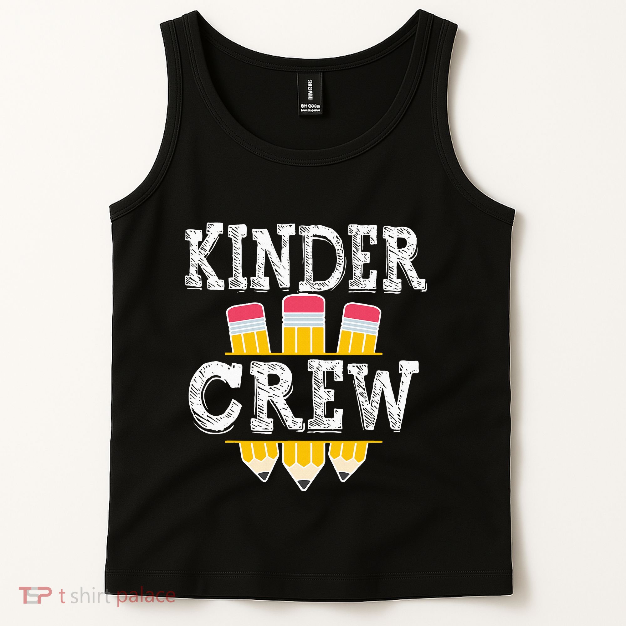 Kinder Crew Fun Kindergarten Squad Teacher 1st Day of School Tank Top
