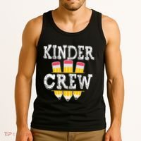 Kinder Crew Fun Kindergarten Squad Teacher 1st Day of School Tank Top thumb 3