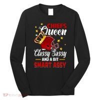 Kansas City Football Queen Classy Sassy And A Bit Smart Assy Long Sleeve Shirt thumb 0