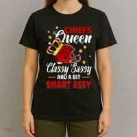 Kansas City Football Queen Classy Sassy And A Bit Smart Assy T-Shirt thumb 4