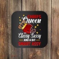 Kansas City Football Queen Classy Sassy And A Bit Smart Assy Coaster thumb 0