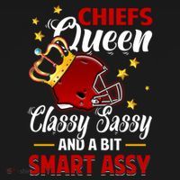 Kansas City Football Queen Classy Sassy And A Bit Smart Assy Women's Hoodie thumb 2