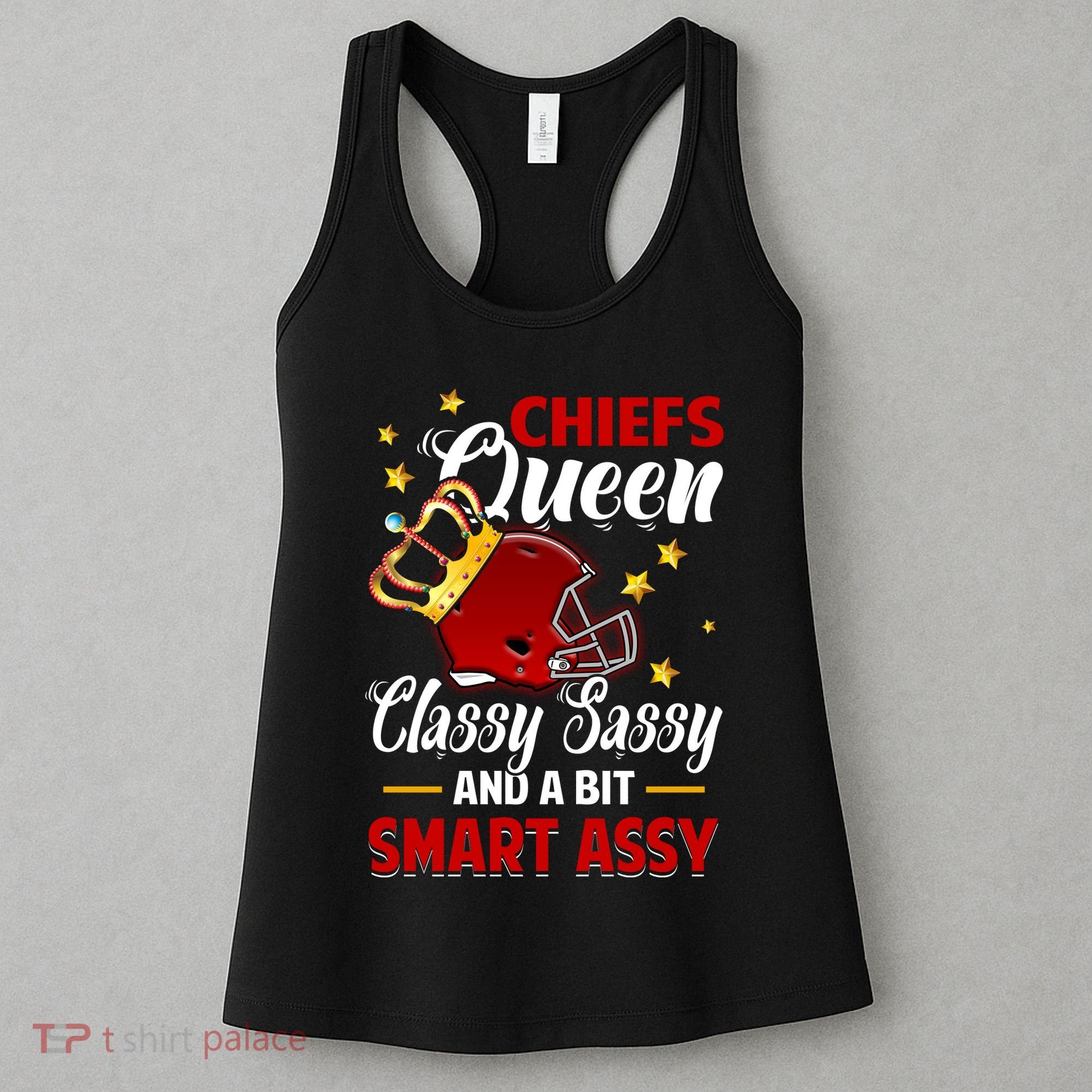 Kansas City Football Queen Classy Sassy And A Bit Smart Assy Women's Tank Top