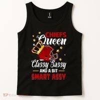 Kansas City Football Queen Classy Sassy And A Bit Smart Assy Tank Top thumb 2