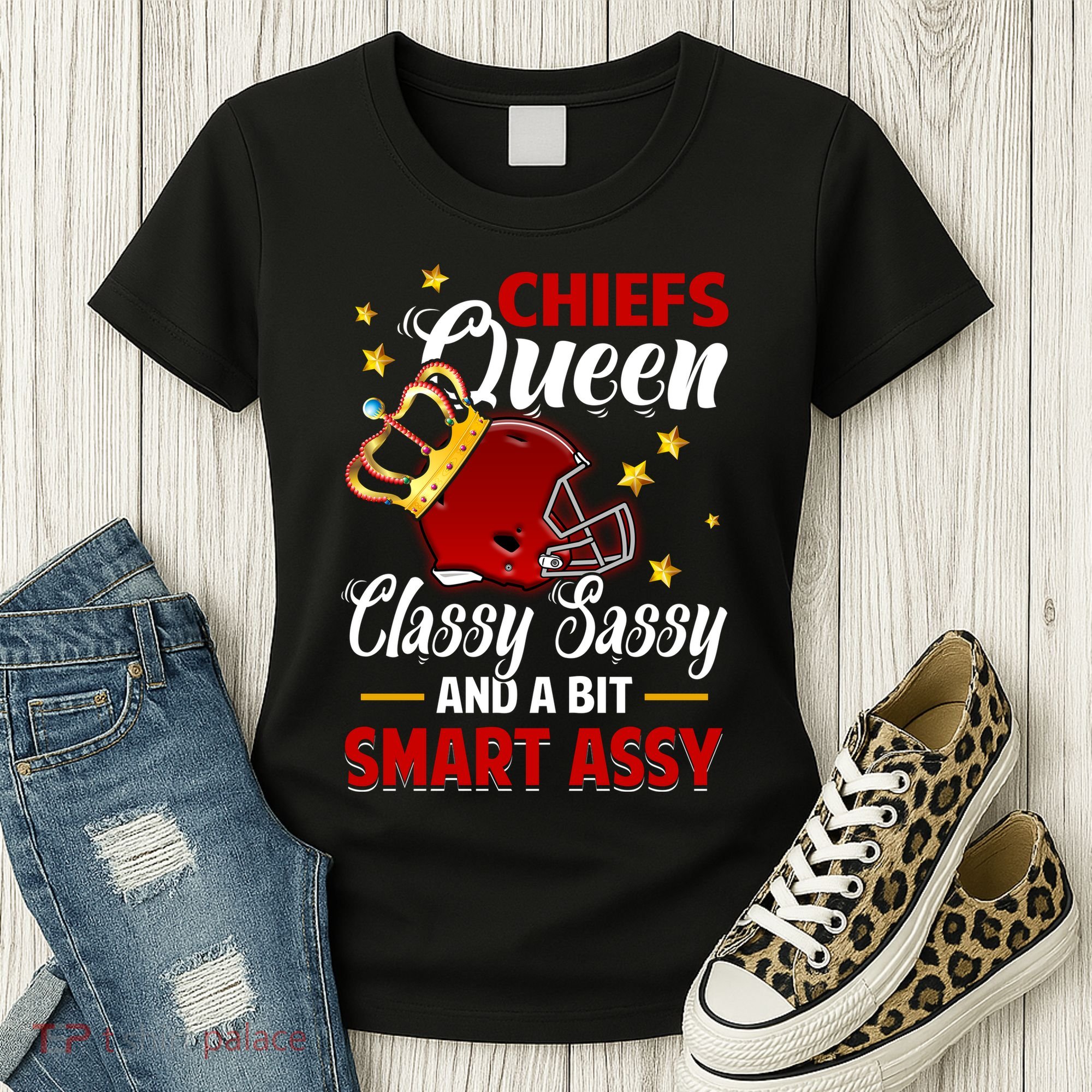 Kansas City Football Queen Classy Sassy And A Bit Smart Assy Women's T-Shirt