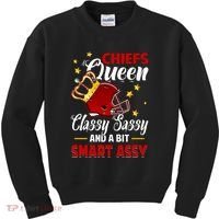 Kansas City Football Queen Classy Sassy And A Bit Smart Assy Kids Sweatshirt thumb 0