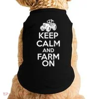 Keep Calm And Farm On Doggie Tank thumb 0