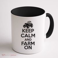 Keep Calm And Farm On Coffee Mug thumb 1
