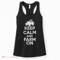 Keep Calm And Farm On Women's Tank Top thumb 0