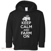Keep Calm And Farm On Toddler Hoodie thumb 0