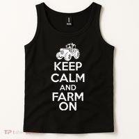 Keep Calm And Farm On Tank Top thumb 2